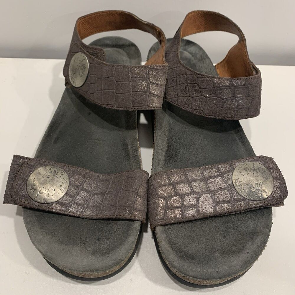 Unbranded Brown Leather Sandals Strap Womens Sz 10.5/11 Eu41 Made In Portugal